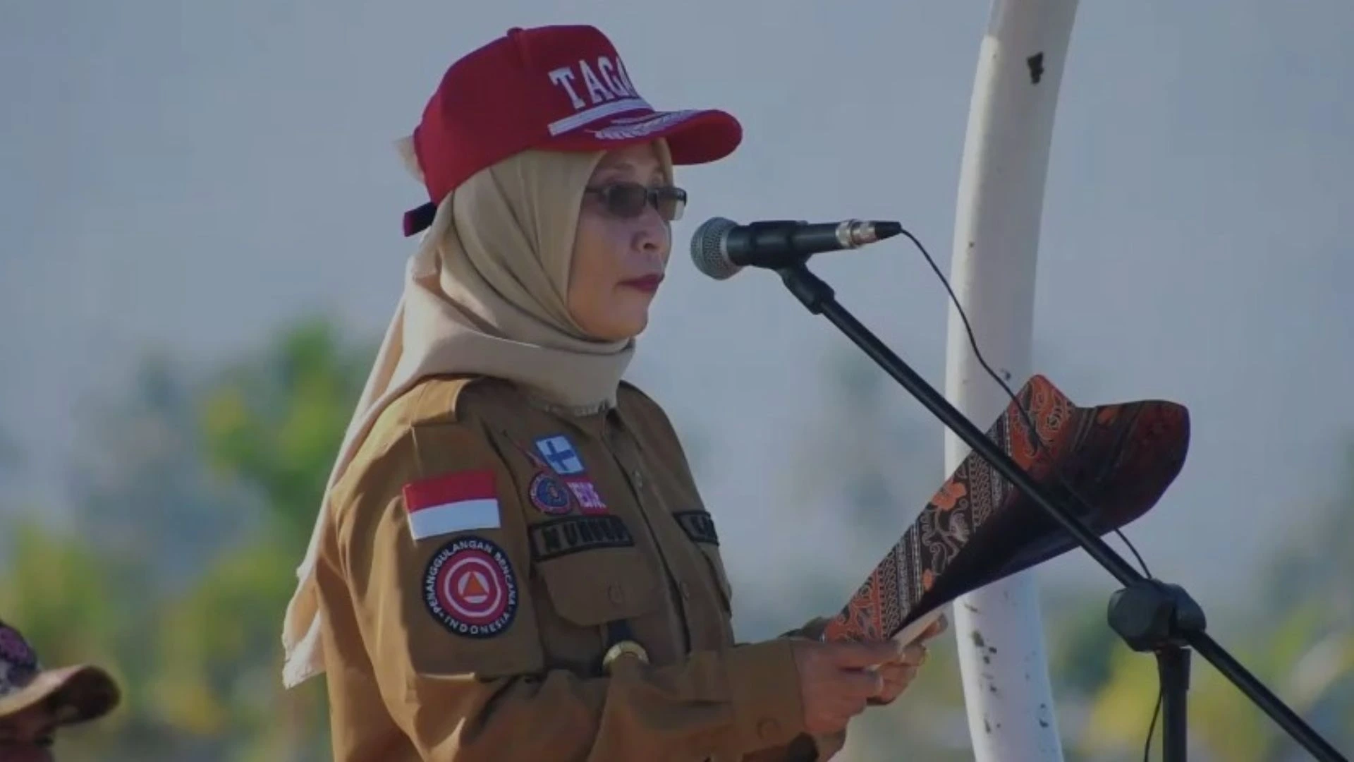 Kepala Dinas Sosial NTB Nunung Triningsih HUT Tagana NTB ke-21