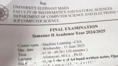 Kertas Ujian Bahasa Inggris Mahasiswa Universitas Gadjah Mada UGM
