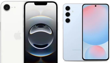 Kolase Smartphone iPhone 16e dan Galaxy S24 FE