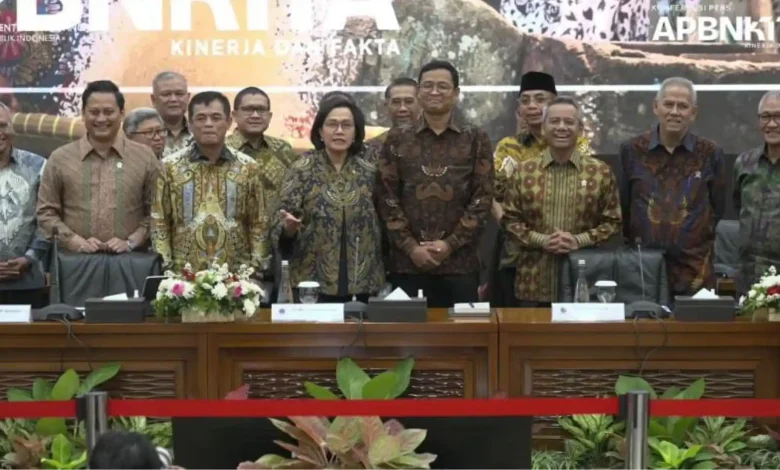 Konferensi pers Kementerian Keuangan Buka Blokir Anggaran
