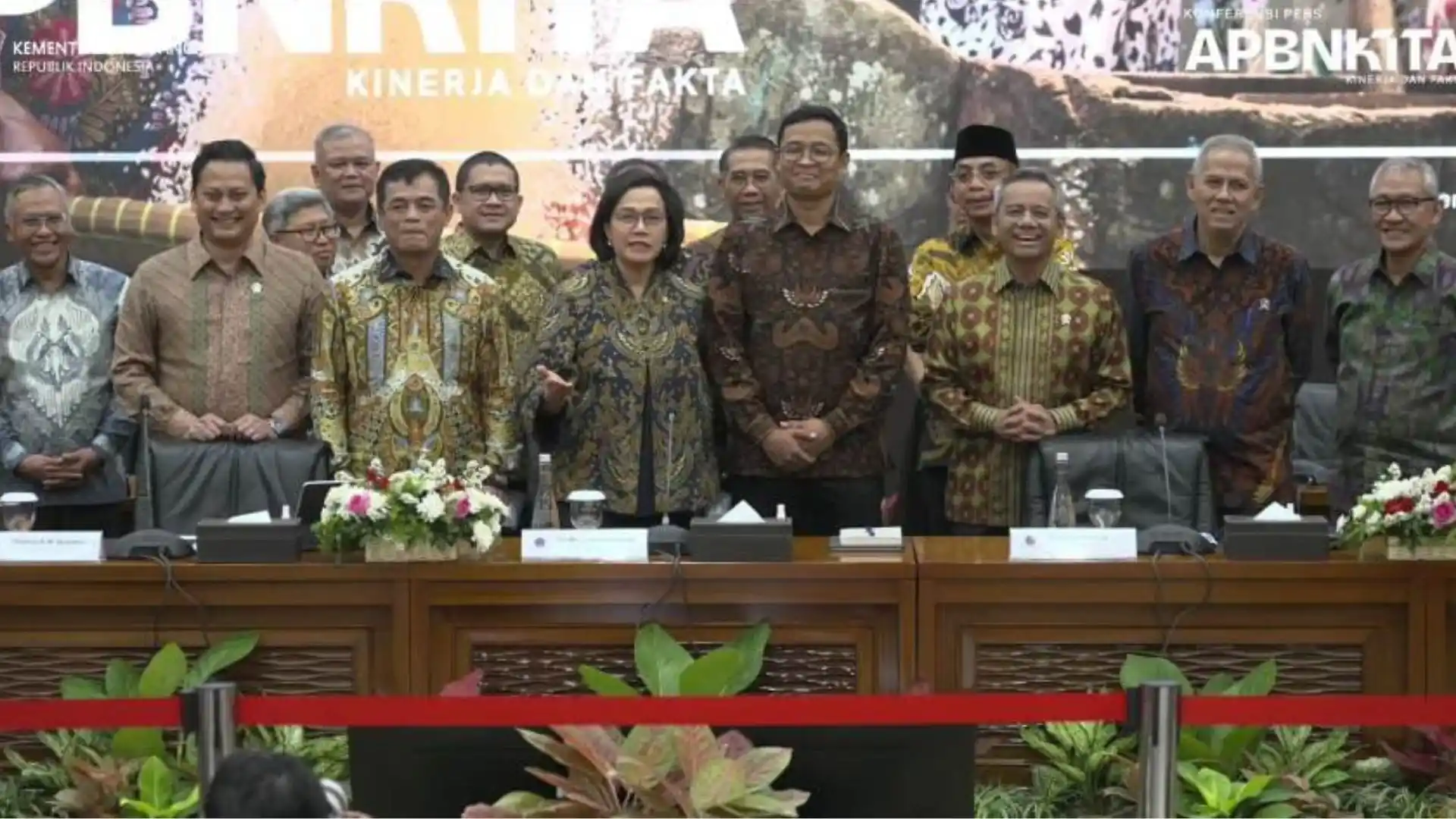Konferensi pers Kementerian Keuangan Buka Blokir Anggaran