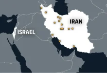 Peta Negara Iran dan Israel
