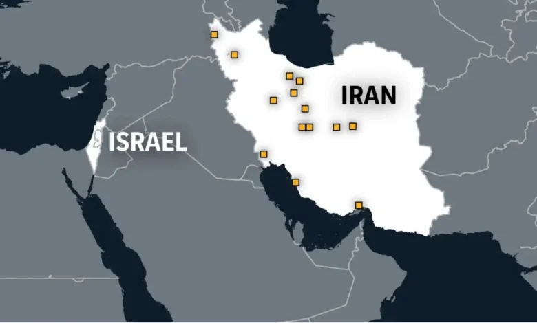 Peta Negara Iran dan Israel