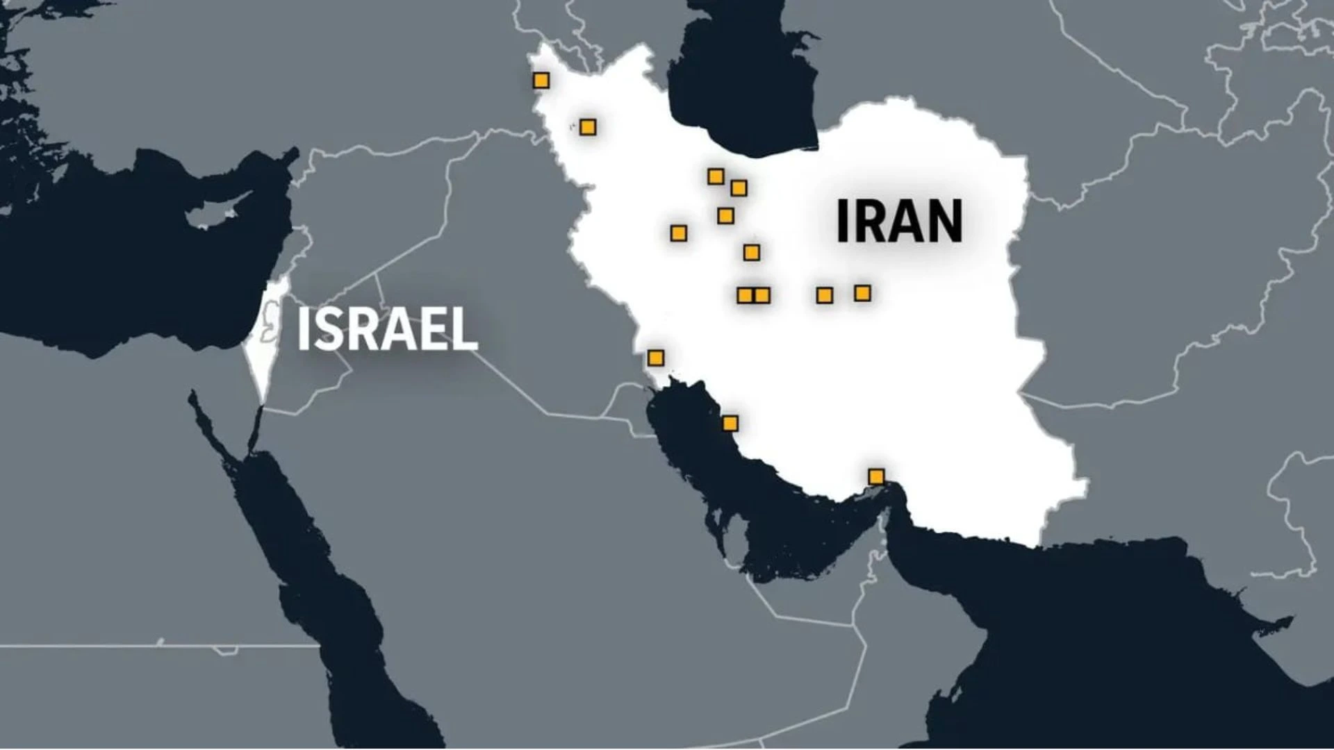 Peta Negara Iran dan Israel