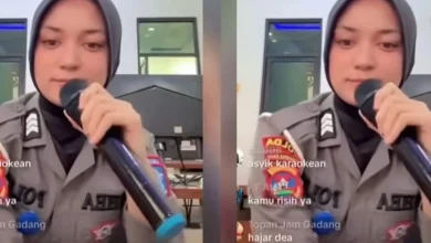 Polwan Live Karaoke saat Jam Dinas