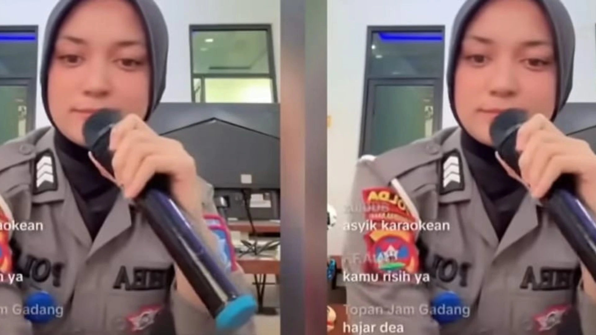 Polwan Live Karaoke saat Jam Dinas