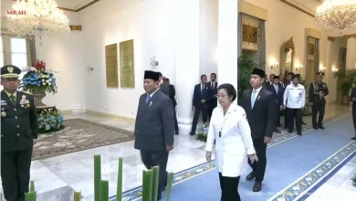 Prabowo, Megawati, Gibran bertemu saat Upacara Hari Lahir Pancasila 2025