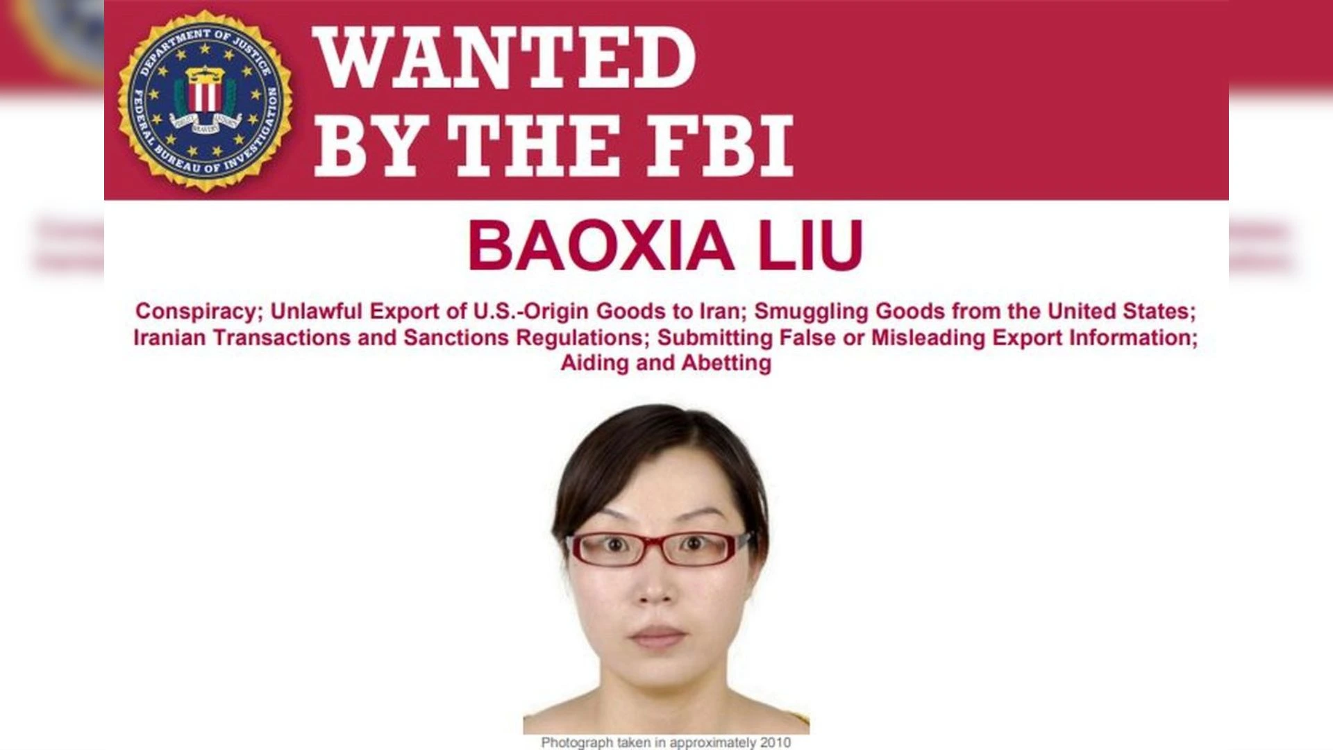WN asal China Baoxia Liu jadi buronan FBI