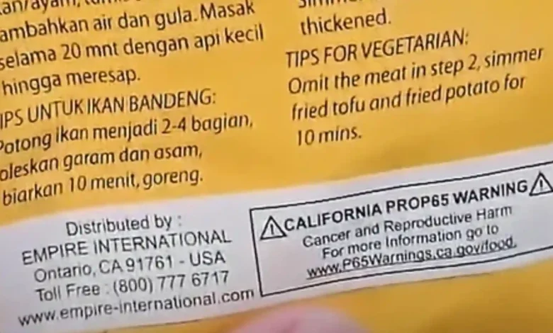Bumbu instan Indonesia yang diberi label risiko kanker di AS