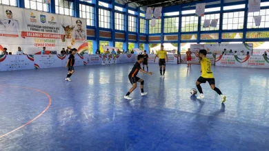 Pertandingan NTB II melawan Kalimantan Selatan pada Inorga ASSI Fornas VIII NTB 2025. Foto: Muhammad Yamin