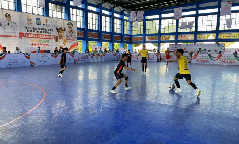 Pertandingan NTB II melawan Kalimantan Selatan pada Inorga ASSI Fornas VIII NTB 2025. Foto: Muhammad Yamin