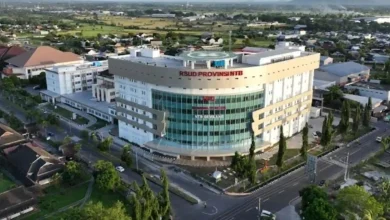 Foto udara Gedung RSUD NTB Proyek Gedung Bunker Kedokteran Nuklir