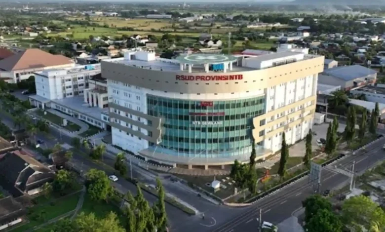Foto udara Gedung RSUD NTB Proyek Gedung Bunker Kedokteran Nuklir