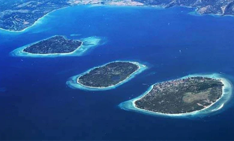 Pulau Gili Trawangan, Meno, dan Air Tramena di Lombok Utara Provinsi NTB