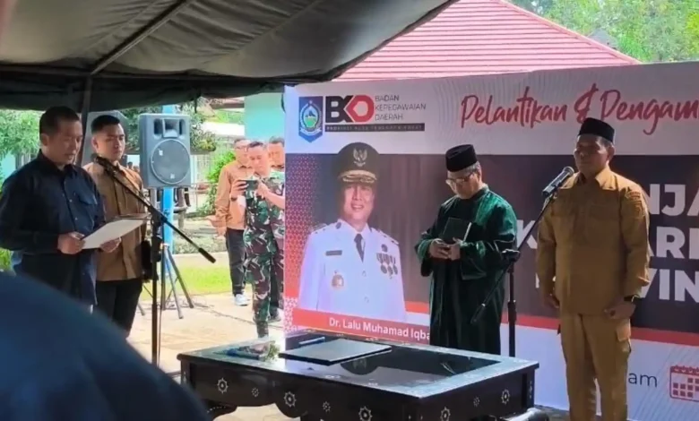 Gubernur NTB Lantik Pj Sekda Lalu Moh Faozal