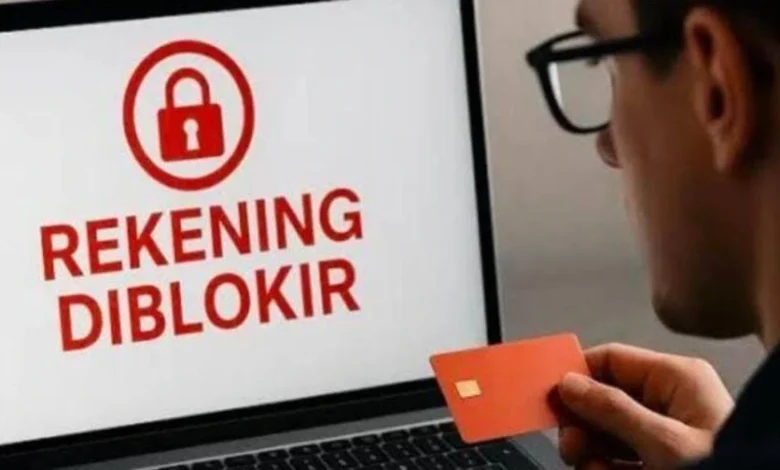 Ilustrasi rekening diblokir PPATK