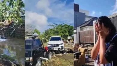 Mobil terjebak banjir dan salah satu korban di mataram
