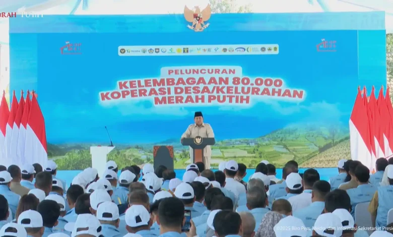 Prabowo Resmi Luncurkan 80 Ribu Koperasi Desa Merah Putih