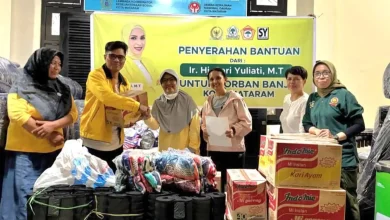 Sari Yuliati Salurkan Bantuan kepada Warga Terdampak Banjir di Kota Mataram