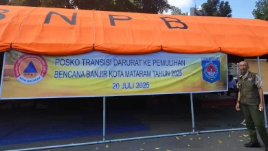 posko transisi darurat pemulihan banjir di Pendopo Wali Kota Pemkot Mataram