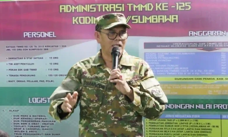 Bupati Sumbawa Syarafuddin Jarot meninjau langsung progres program TMMD ke-125 di Desa Kalabeso