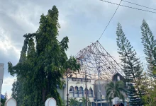 Perbaikan Kantor DPRD NTB hangus terbakar