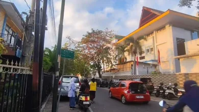 Jalan Pelita di Kota Mataram Depan Taman Sangkareang