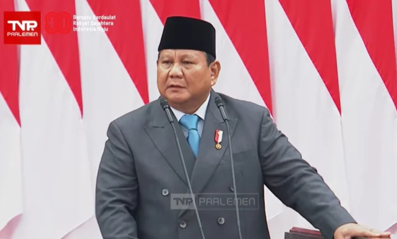 Prabowo di Sidang Tahunan MPR 2025