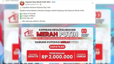 Unggahan bantuan dana Koperasi Merah Putih