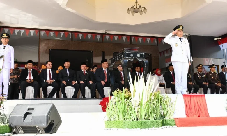 Upacara HUT ke-80 RI di Lombok Timur