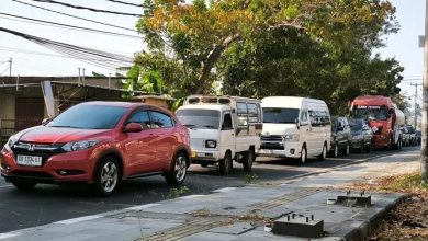 Kemacetan di jalur Meninting - Senggigi