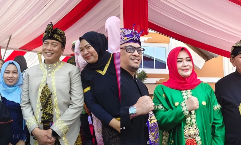 Gubernur NTB Lalu Muhamad Iqbal dan Wakil Gubernur Indah Dhamyanti Putri Dinda Upacara HUT ke-80 RI