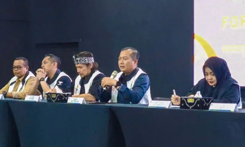 konferensi pers persiapan penutupan Fornas VIII NTB 2025
