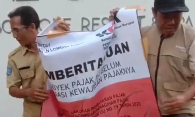 Bapenda Lombok Barat Cabut Spanduk Penunggak Pajak di Hotel Chandi