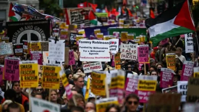 Demonstrasi Tolak Imigran Asing di London Inggris