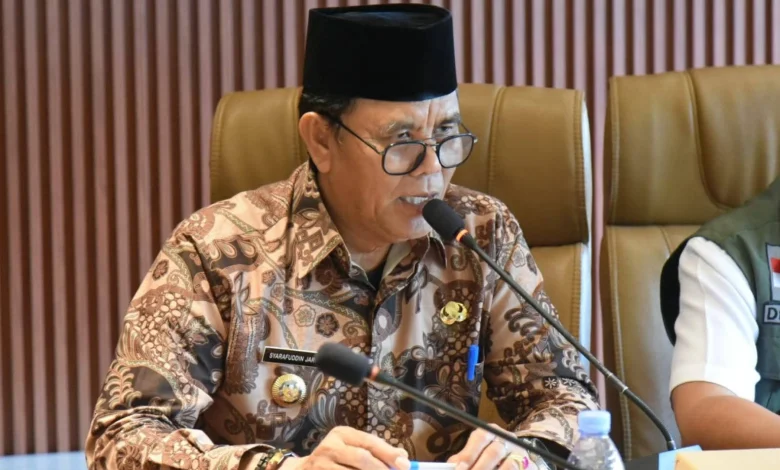 Bupati Sumbawa Ir. Syarafuddin Jarot memimpin Rakor Satgas Perlindungan dan Pengamanan Hutan. Foto: Facebook Kominfotiksandi Pemkab Sumbawa.