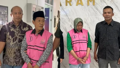 Kades Bagik Polak dan Pejabat BPN Lobar Ditahan Jaksa Dugaan Korupsi Lahan Pemda