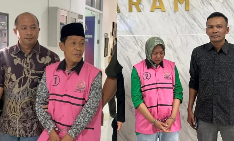 Kades Bagik Polak dan Pejabat BPN Lobar Ditahan Jaksa Dugaan Korupsi Lahan Pemda