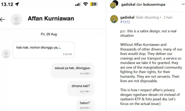 Pesan Chat Terakhir Affan Kurniawan