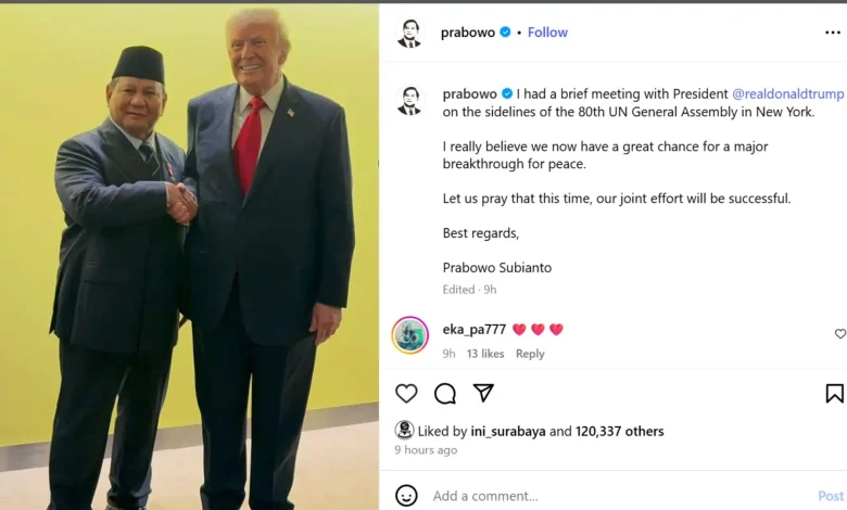 Prabowo bersama Trump