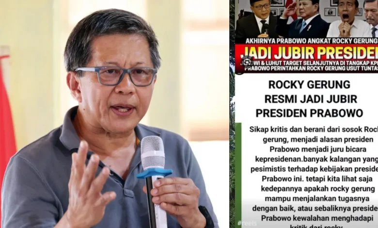 Rocky Gerung Ditunjuk Jadi Jubir Presiden Prabowo