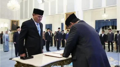 Presiden Prabowo Lantik Djamari Chaniago sebagai Menko Polkam