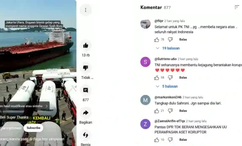 Ahmad Sahroni Disebut Selundupkan Solar Subsidi di Tanjung Priok