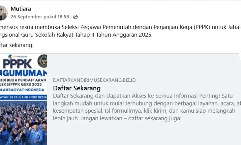 Beredar Tautan Pendaftaran Guru Sekolah Rakyat Tahap II 2025