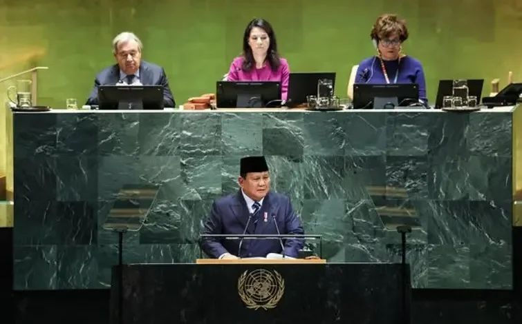 Presiden Prabowo Subianto berpidato pada Debat Umum Sidang Majelis Umum PBB