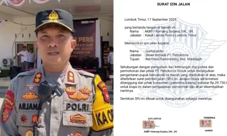Nama Kapolres Lotim Dicatut Jadi Surat Jalan Palsu