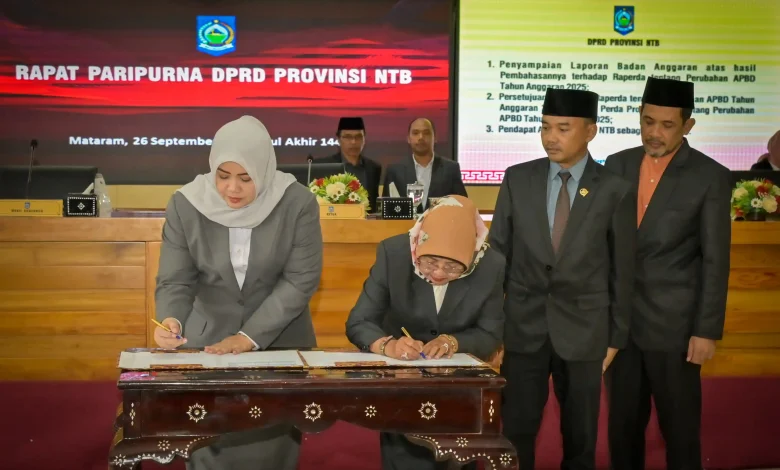 DPRD NTB Sahkan Perubahan APBD 2025