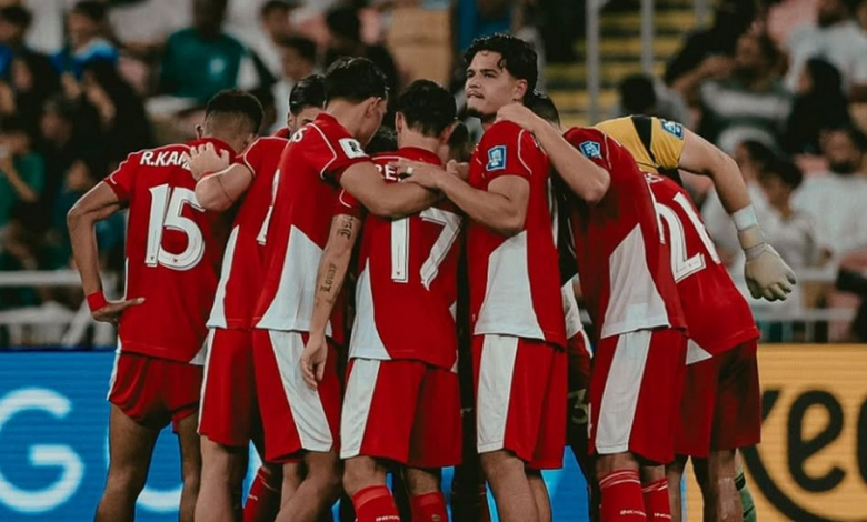 Timnas Indonesia di ronde keempat Kualifikasi Piala Dunia 2026 Zona Asia saat menghadapi Arab Saudi, Kamis, 9 Oktober 2025 di Stadion King Abdullah Sports City, Jeddah.