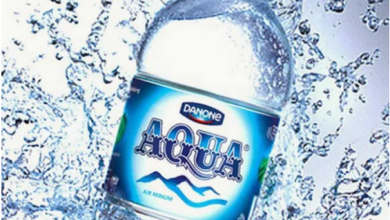 Ilustrasi Air Mineral Aqua.