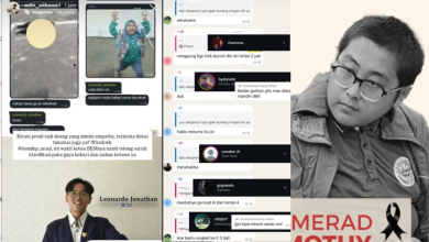 Kolase foto Thimoty dengan hasil tangkapan layar obrolan grup yang memperlihatkan tindakan perundungan terhadapnya.